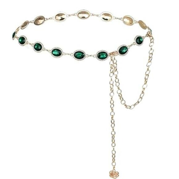 Chain Belt for Women Gold Metal Waist Chain Adjustable Vintage Waist Link Belts main image 6